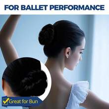 24 Inches Hair Nets Elasticity Invisible Elastic Mesh For Food Service, Black Hair Net For Ballet Bun - View 8