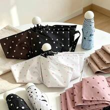 1pc Compact Polka Dot Capsule Portable Folding Umbrella, Sun Protection, Outdoor Travel Essential - Polka Dot Capsules - View 8
