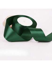 25 Yards (Approx. 23m) 0.6-4cm Forest Green Satin Ribbon, Single-Sided Polyester Craft Ribbon, Suitable For Handmade Roses, Gift Wrapping, Bouquets, Weddings, Christmas Party Decorations - Size 25 - View 14