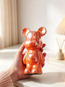 1pc Heart-Shaped Ceramic Bear, Luxury Home Decor Cartoon Teddy Bear Action Figure, High-End Ceramic Light Luxury Living Room Wine Cabinet New Soft Decoration Ornament, Exquisite Gift, Suitable For Party/Birthday/Christmas - M511 - View 13