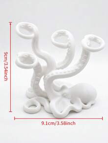 10pcs Octopus Shaped Pen Holder, Multifunctional Toothbrush Storage Rack, Creative Desktop Stationery Organizer, White Decorative Stand, Suitable For Home Office, Study Desk, Bathroom, Bedroom, Back To School, Birthday Gift, Desktop Decoration - Multicolor - View 6