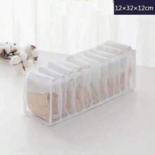 Transparent Mesh Divided Storage Box, Underwear & Socks Organizer, Closet Drawer Organizer, Home Bedroom Storage Solution - Multicolor - View 17