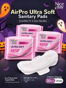Niceday 10pcs/Pack 245mm Ultra Thin Soft Women Menstrual Pads - White - View 15