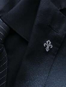 Retro Fleur De Lis Lapel Pin, Stainless Steel Brooch For Men, Shirt Jacket Bag Accessory, Wedding Party Decor, Birthday & Graduation Gift - Multicolor - View 6