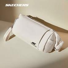 Skechers Casual Cylinder Shoulder Bag, Lightweight And Durable, Multi-Compartment Daily Crossbody Bag For Commuting, Size Approx. 25*15*5cm - Off White - View 11