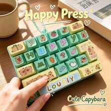 26-Grid Stress Relief Button Board With 17-Key Fun Finger Fidget Buttons, Bear Design Backpack Charm - Multicolor - View 5