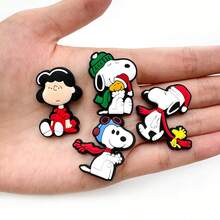 SNOOPY 1 مجموعة/10 قطع من سحر الأحذية للكلوجات، مشابك زخرفية من المطاط الناعم PVC لأحذية الحديقة، إكسسوارات ديكور العطلات، هدية هالوين (نمط عشوائي) - متعدد الألوان - مشاهدة 5