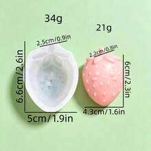 Smiling Strawberry Silicone Mold DIY Handmade Candle Aromatherapy Plaster Soap Silicone Mold - White - View 2