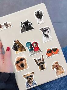 50/100Pcs Aesthetic Meme Dog Stickers, Realistic Multi Breed Funny Puppy Accessory Outfit Decals For Bullet Journal, Gift Wrap & Scrapbook Embellishment, Back To School - A - View 5