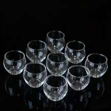 Transparent Small Round Glass Dessert Cups, Thick-Walled Clear Design, Suitable For Ice Cream, Pudding, Yogurt, Jam, Highly Attractive For Birthday Parties, Afternoon Tea, Family Gatherings, Can Be Used For Small Dessert Display, Perfect For Home And Banquet Decoration - Clear - View 7