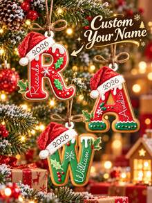 C-christmas Letter Name Ornament