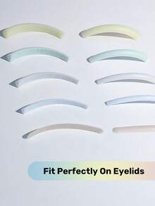 Lomansa 5 Pairs Morandi Colored Lash Lift Shields, Eyelash Perming Pads, Reusable, Suitable For Salon And DIY - Multicolor - View 6