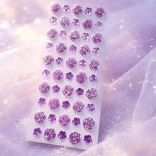 Heart-Shaped Rhinestone Stickers, Self-Adhesive, Multi-Color Blue White Red Pink Purple Mixed Crystal Gem Stickers, Suitable For DIY Crafts, Phone Cases, Scrapbooking, Children's Handmade Decoration - Multicolor - View 22