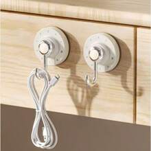 Random Assorted 1/5/10pcs/Minimalist Style/Strong/Household/No-Damage/Vacuum Suction Cup/Hook/Bathroom/Kitchen/Behind Door/Storage Organizer/Drill-Free/Waterproof/Moisture-Proof - Multicolor - View 2