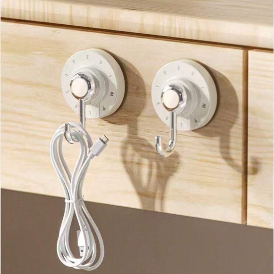 Random Assorted 1/5/10pcs/Minimalist Style/Strong/Household/No-Damage/Vacuum Suction Cup/Hook/Bathroom/Kitchen/Behind Door/Storage Organizer/Drill-Free/Waterproof/Moisture-Proof