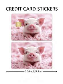 4/2/1pc Funny Pink Pig Credit Card Sleeve Sticker Protector, Paper PVC Material Anti-Fingerprint Scratch-Resistant Wear-Resistant, Birthday Party Gift Suitable For Men And Women, Chip Card, Bank Card, Credit Card, Transit Card, Access Card, Student Campus Card Personalized DIY, Privacy Protection - Multiple Styles - View 8