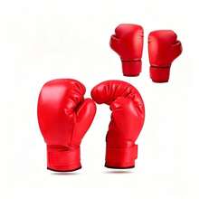 1 Pair Professional Boxing Gloves For Adults And Kids, Suitable For Boxing, Sanda, Taekwondo And Other Combat Sports Training, Also For Punching Bag Training, Ideal For Children Or Adult Beginners. Features Full Protection Design To Effectively Protect Hands And Reduce Impact Force On Opponents Or Training Equipment - Multicolor - View 1