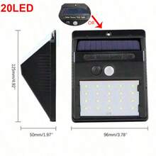 20/25/30 LED Solar Lights, 3 Lighting Modes, Motion Sensor Solar Flood Lights For Outdoor Yard, Garden, Fence, Garage - Multicolor - View 10
