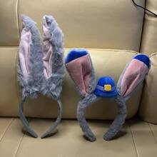 Pure Desire Style Sexy Bunny Ears Cosplay Halloween Headband - Grey - View 4
