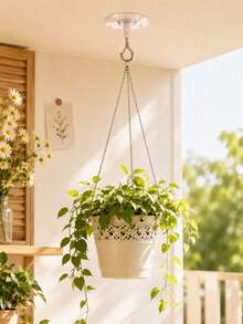 2/3/6/10pcs Heavy Duty Self-Adhesive Ceiling Hooks - PVC Drill-Free Hooks, Suitable For Hanging Balloons, Wind Chimes, Lights, Plants, Etc. - Multi-Purpose Non-Damaging Hooks, Suitable For Home And Commercial Use, Wide Application | Adhesive Installation - Clear - View 1