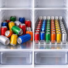 1/2/3/4/5/6 PCS White Soda Can Organizer For Fridge, Self-Pushing Drink Dispenser With Adjustable Width, Automatic Beverage Pusher Rack For Cans And Bottles, Space-Saving Refrigerator Storage For Kitchen Cabinet, Pantry And Countertop - White - View 3