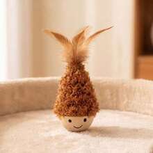 1PC Cat Self-Entertainment Wobble Toy, Cartoon Plush Feather Teaser, Swinging Rotating Interactive Boredom Relief Toy, Indoor Durable Intelligent Pet Cat Supplies - Multicolor - View 7
