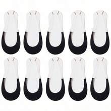 5 Pairs Women's Summer Breathable Invisible Boat Socks, Ultra Short Ultra Thin Ankle Length, Suitable For High Heels And Open Toe Shoes - Multicolor - View 10
