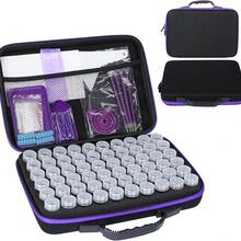 Portable Multi-Compartment Diamond Painting Storage Set, Includes 60/30-Grid Jewelry Bead Storage Box, Suitable For DIY Diamond Painting, Beading, Sequins And Accessories, Compact Tool Box, Ideal For Hobbyists And Professionals - Sets - View 7