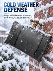 Thickened Faucet Anti-Freeze Insulation Cover, Outdoor Water Pipe Anti-Freeze & Dust Cover, Prevents Faucet Freezing, Winter Essential, Reusable, Easy To Remove, Suitable For Home, Garden, Kitchen And Various Outdoor Environments, Winter Necessity - Multi-color - View 3