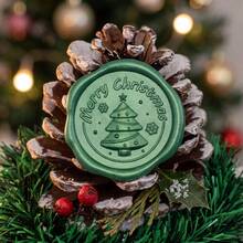 Christmas Tree Pattern Invitation Envelope Seal Stickers, 30Pcs Self-Adhesive Paper, Perfect For Invitations, Holidays, Gift Wrapping, Parties, Letters, Christmas - Christmas Tree Wax Seal Stickers - View 5