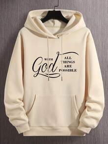 Men Hoodies - Apricot - View 2