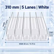 1/2/3/4/5/6 PCS White Soda Can Organizer For Fridge, Self-Pushing Drink Dispenser With Adjustable Width, Automatic Beverage Pusher Rack For Cans And Bottles, Space-Saving Refrigerator Storage For Kitchen Cabinet, Pantry And Countertop - White - View 14