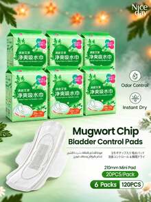 Niceday Light Incontinence Pads For Elderly, Maternity Pads, 210mm, 20pcs/Pack, Absorbs Urine And Menstrual Fluid, Contains Mugwort Plant Extract, Removes Odor, Keeps Intimate Area Cool And Dry, Non-Irritating, Fast Absorption, High Absorbency - 210mm (120pcs/6 Packs) - View 13