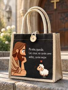 Tote Bags, Canvas Bags, Small Square Bags, Storage Bags, Shopping Bags For Books, Stationery, And Miscellaneous Items. - Multicolor - View 7