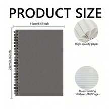 1pc Higher Mathematics Subject Spiral Notebook, Math Formula Doodle Black Leather Notebook, Teacher Appreciation Gift, Office Note Planner, Perfect Gift For Math Enthusiasts, Suitable For Office And Laboratory Use, Compact A5 Size - One Book (50 Pages, 100 Pages) - View 2