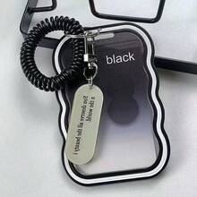1 cái bao đựng thẻ trong suốt họa tiết sóng gradient chủ đề Back To School, kèm mặt dây chuyền đám mây dễ thương và câu trích dẫn truyền cảm hứng, chất liệu TPU bền, phù hợp làm quà tặng trường học và ngày lễ - Nhiều màu - Xem 5