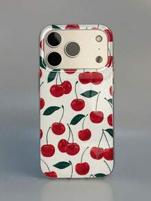 1 Piece Phone Case With Cherry Pattern Design, Compatible With Phone 17 Pro Max, 16 Pro Max, 15 Pro Max, 14 Pro Max, High Quality Korean Style, Stylish And Fun, Compatible With 11/12/13/14/15/22 Pro Max Plus, Stylish Design Suitable For Men And Women, Perfect Gift For Girlfriend On Christmas, Valentine's Day, Easter, Wedding Season And Birthday! - Multicolor - View 2