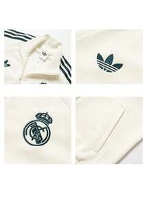 Adidas Jaket Olahraga Pria REAL OG2 TT Kerah Tegak Rajut Jaket Kasual KG2971 - Gading - View 7
