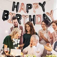 13pc/1set 16 Inch Happy Birthday Aluminum Foil Banner Balloons, Multiple Colors Available Reusable Party Balloons, Suitable For Birthday Party Anniversary Decoration - Multi-color - View 11