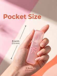 Cute Bow Pattern Portable Toothpick And Swab Storage Box - Dust-Proof Design With Lid, Easy To Access, Prevents Dust Contamination, Versatile For Storing Toothpicks, Swabs, Dental Sticks, Stud Earrings, Hair Ties And Various Small Items - Multicolor - View 7