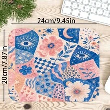 1pc Vintage Celestial Floral Checkered Desk Mat, Multi-Purpose Vanity Table Protector, Nail Art Mat, Large Desktop Mouse Pad For Women Bedroom & Office, S/M/L/XL - View 20