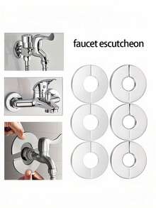 Faucet Decorative Cover Plate,Triangle Valve Decorative Cover, Round Cover For Showerhead Faucet, Water Pipe Mixing Valve, Enlarged Cover For Wall Opening,Designed To Conceal Wall Mounted Openings For Faucets, Air Conditioning Pipes ﻿ - Multicolor - View 3