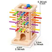 Fun Balance Tower Stick Pulling Tabletop Game, Parent-Child Interactive Battle, Tests Focus And Judgment Skills. Roll Dice To Draw Colored Sticks, Be Careful Not To Let The Ball Drop. Complete Accessories, Simple Yet Brain-Burning Gameplay, Fun Desktop Game For Family Gatherings And Parties - Multicolor - View 7
