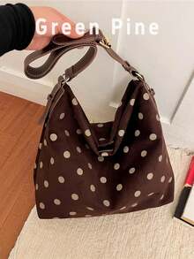 Vintage Women's Shoulder Tote Bag, Simple And Versatile, Suitable For Commuting, School, And Shopping - Coffee - View 2