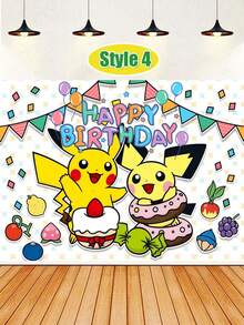 bandai Birthday Party Backdrop Fabric, 4 Options Available. All Characters Of In High-Definition Anime Print. Can Be Hung For Decoration. Suitable For Birthday Parties And Wall Decorations. Easily Create An Atmosphere-Themed Scene. - Multicolor - View 7