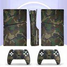 Cross-Border Hot-Selling 6pcs Military Green Camouflage Pattern P5 Slim Game Console Optical Drive Version Stickers, Dust-Proof And Wear-Resistant - View 9