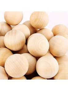 10 كرات من الخشب الصلب، بقطر 1.8 سم، مصنوعة من الخشب الطبيعي، مناسبة للأعمال اليدوية ومشاريع DIY، مع توفر مساطر متنوعة للاختيار من بينها. - A - مشاهدة 1