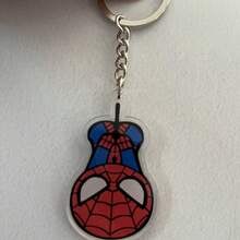 Hasbro Spider-Man Acrylic Keychain, Cute Upside Down Cartoon Character Key Ring, Bag Charm Pendant, Fan Collectible Gift - One Size - View 3