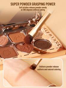 SEPROFE 7Pcs Semi Fan Eyeshadow Brush Set, Eye Makeup Brushes Including Nose Contour Brush, Concealer Brush And Eyeliner Brush, Super Soft Fibers For Eye Application, Premium Texture Handle, Daily Eye Makeup Tools - Beige - View 4