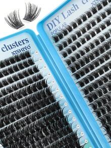384pcs Single Eyelash Extensions, Eyelash Tray, Cluster False Eyelashes, DIY Home Eyelash Extensions, Cluster False Eyelashes, Single False Eyelashes, False Eyelashes, Natural Eyelashes Vs Thick Eyelashes, Aesthetic - Multicolor - View 9